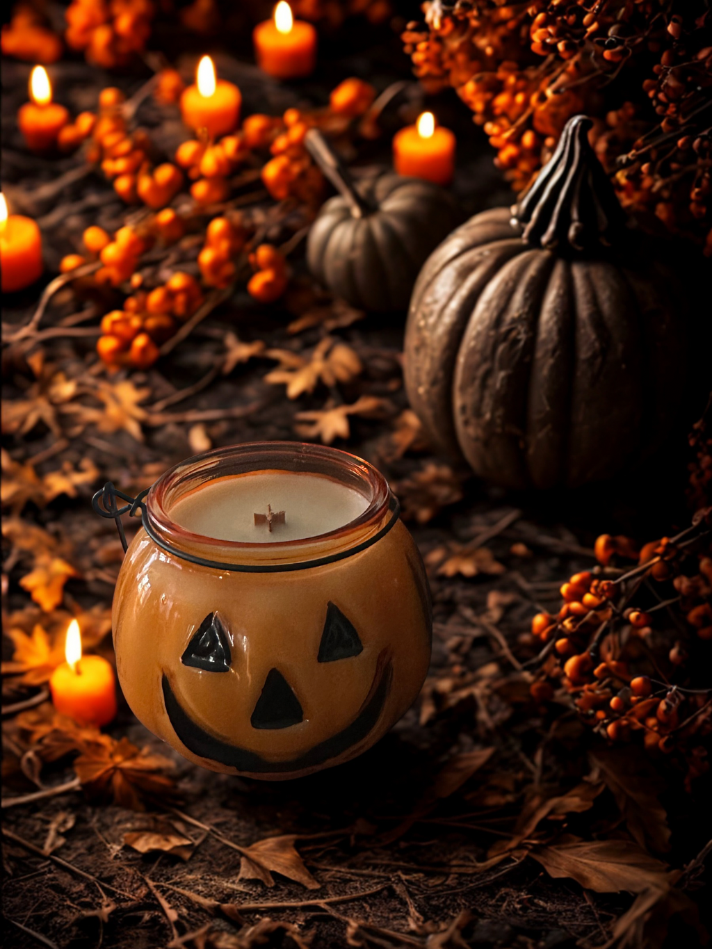 Pumpkin Vanilla Marshmallow Halloween Glass