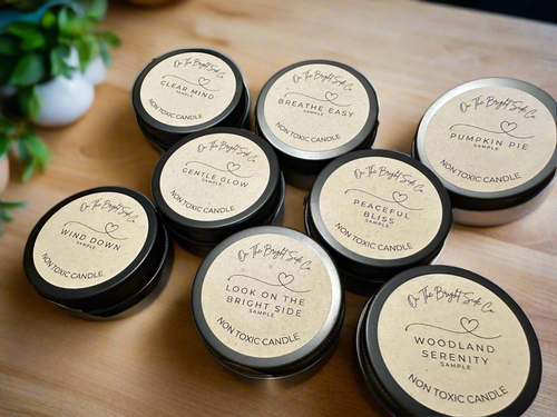Discovery Kit - SET OF 8 - 1oz Tealight Wood Wick Candle Tins